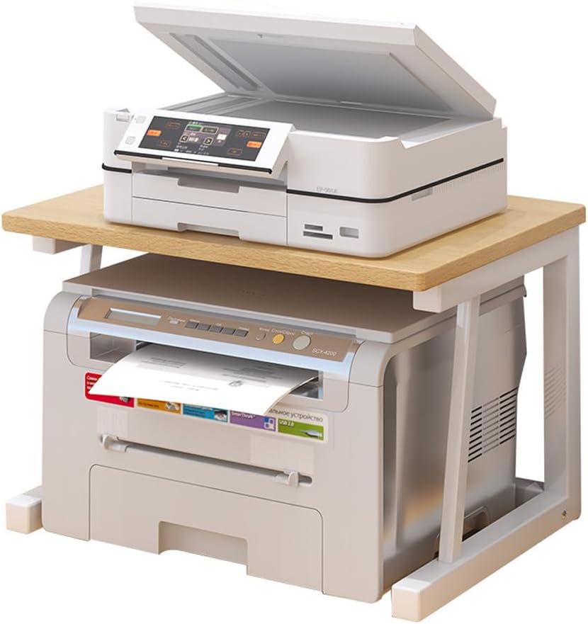 Commercial Book Printing Machines - 2-Tier Wooden Desktop Printer Stand –