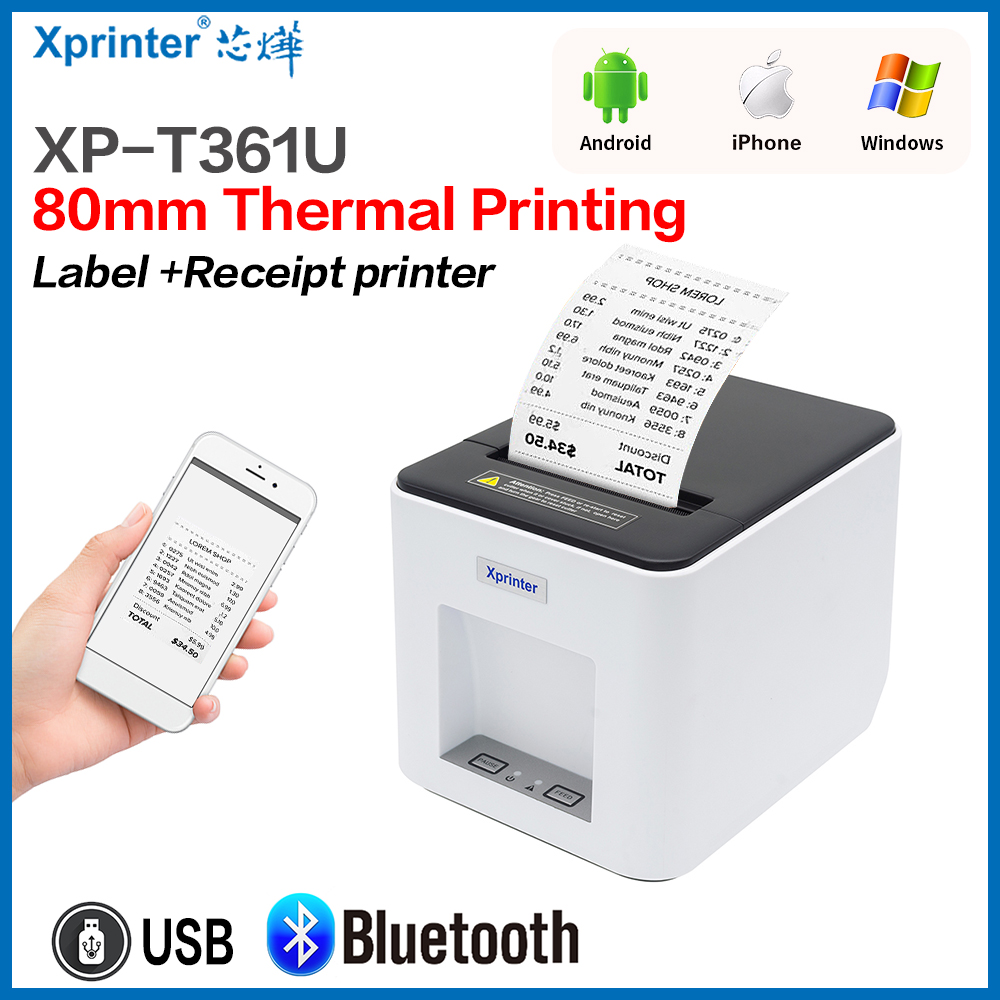 Commercial Book Printing Machines - Xprinter 361B Thermal Label Printer Barcode