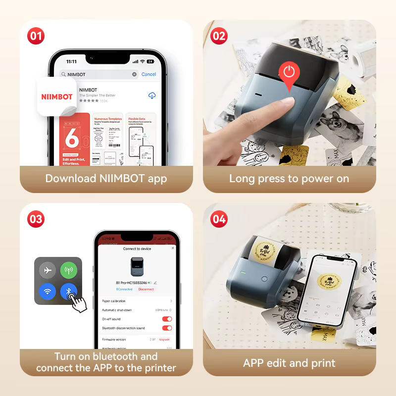 Niimbot B1/B1PRO Label Printer - đánh giá và giá Commercial Printing Dpi