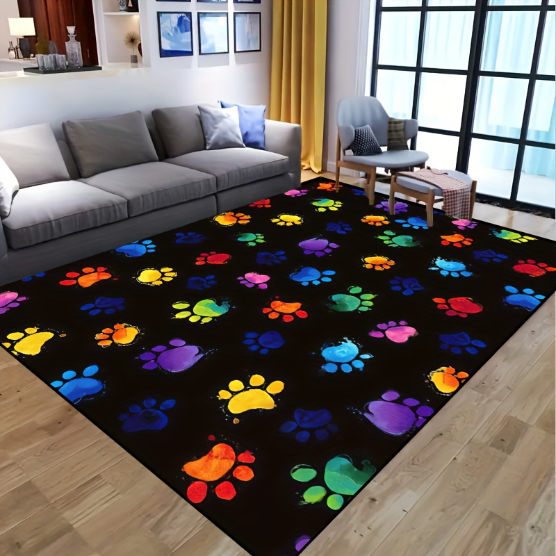 1pc Vibrant Dog Paw Print Area - đánh giá và giá Commercial Printing And Design