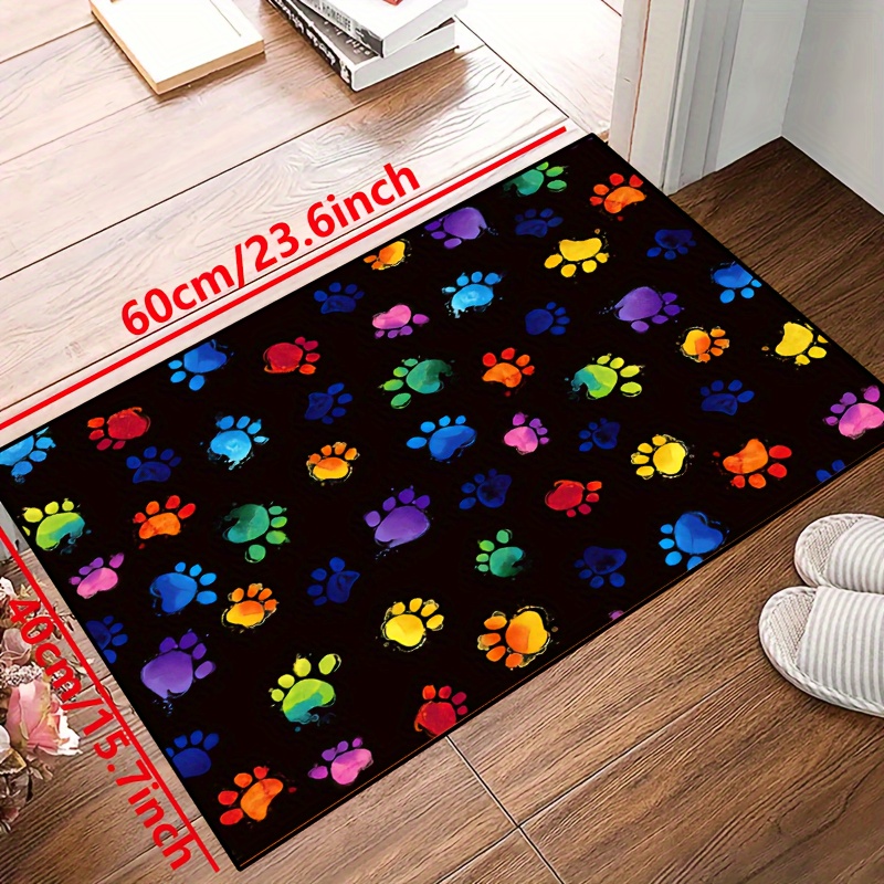 1pc Vibrant Dog Paw Print Area - đánh giá và giá Commercial Printing And Design