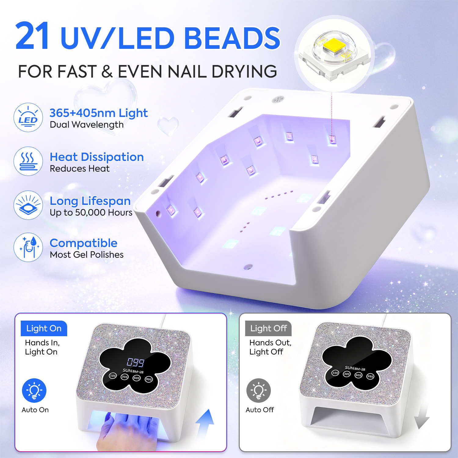 DianaBeauty UV LED Rhinestone  - đánh giá và giá Exposure Unit Uv
