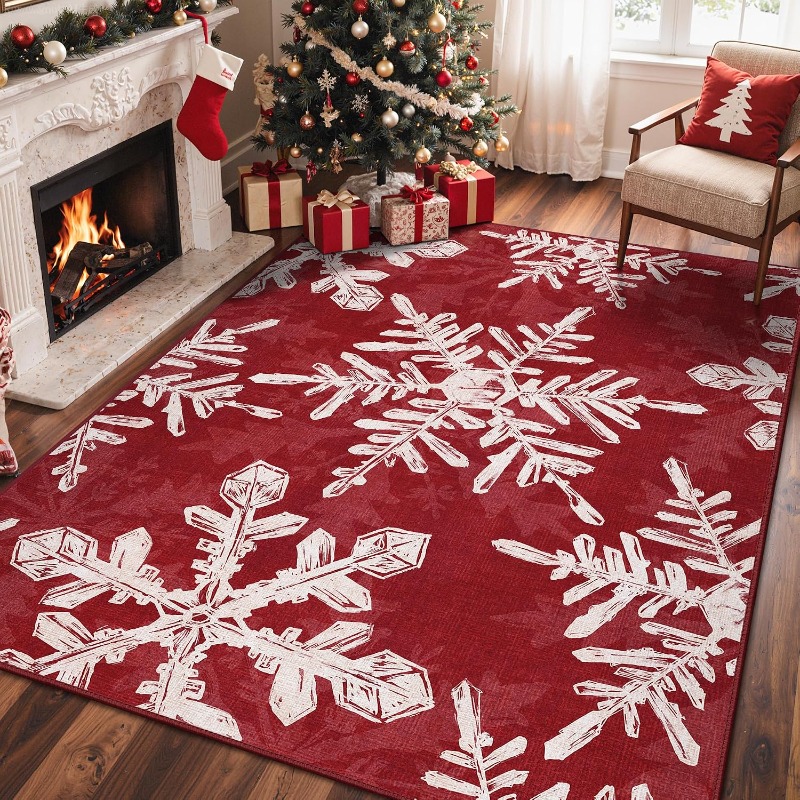 Christmas Style Rectangle Rug  - đánh giá và giá Printing On Commercial
