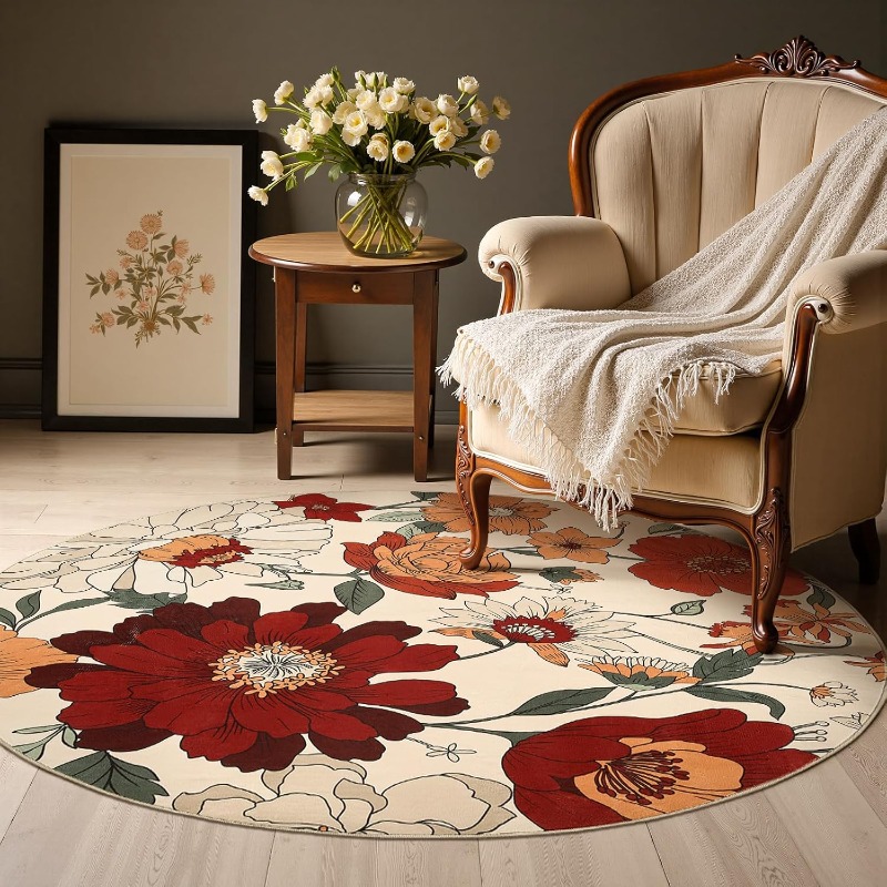Round Living Room Carpet Vinta - đánh giá và giá Printing On Commercial