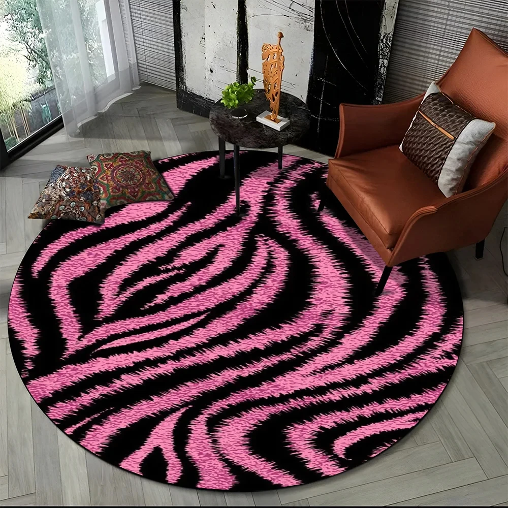 Pink Zebra Stripe Print Round  - đánh giá và giá Commercial Printing Format