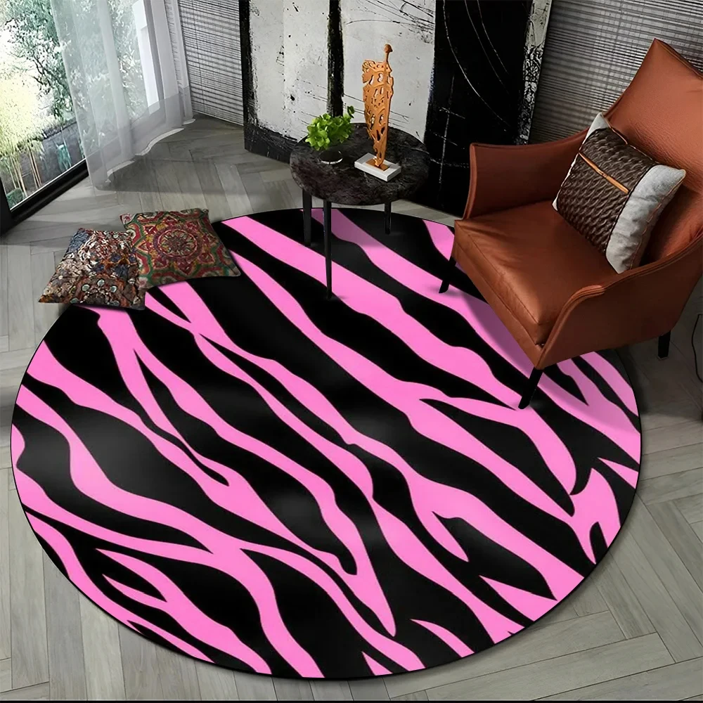 Pink Zebra Stripe Print Round  - đánh giá và giá Commercial Printing Format