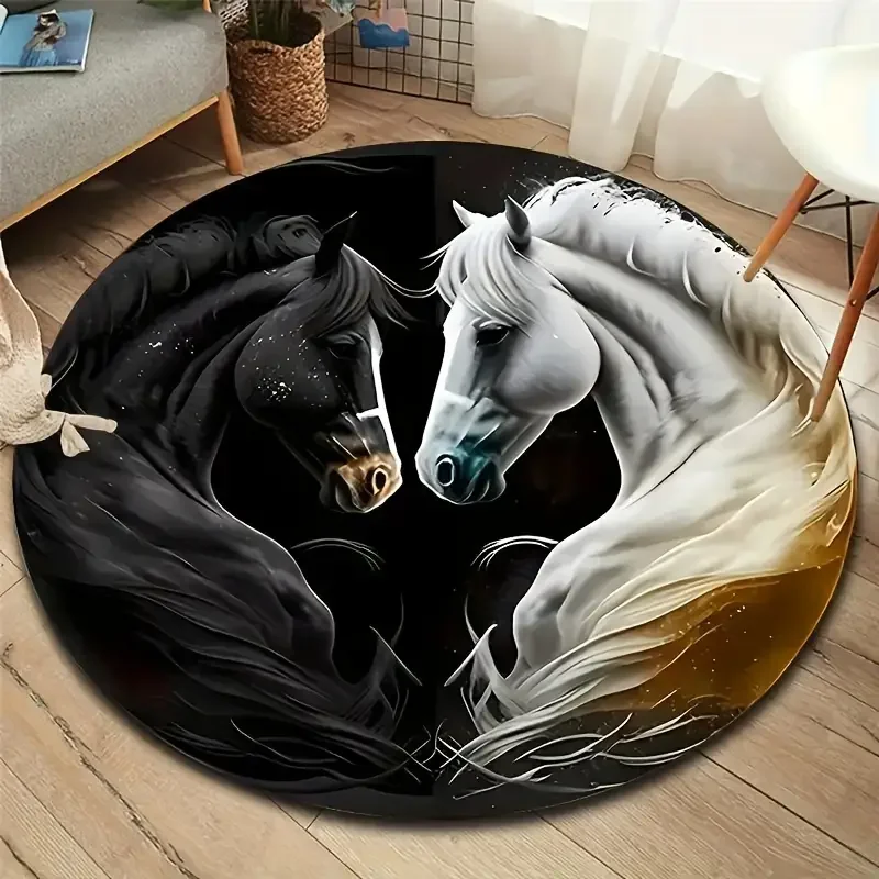 Horse Printing Round Area Rugs - đánh giá và giá Commercial Printing Format