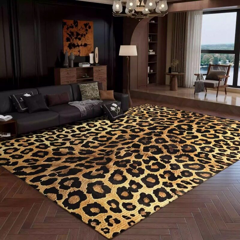 Retro Leopard Print Living Roo - đánh giá và giá Printing On Commercial