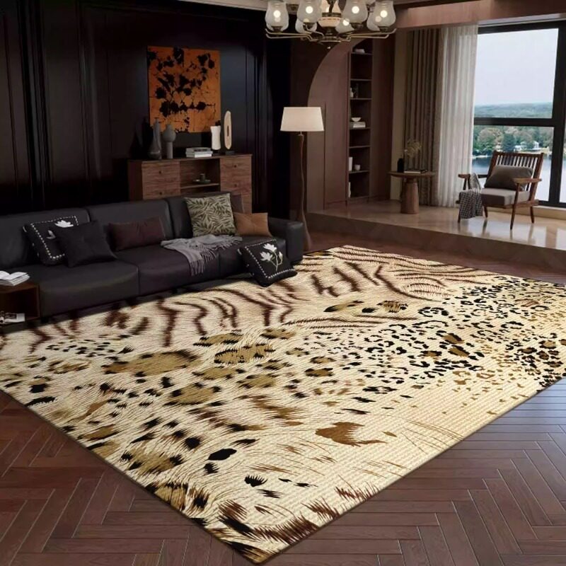 Retro Leopard Print Living Roo - đánh giá và giá Printing On Commercial